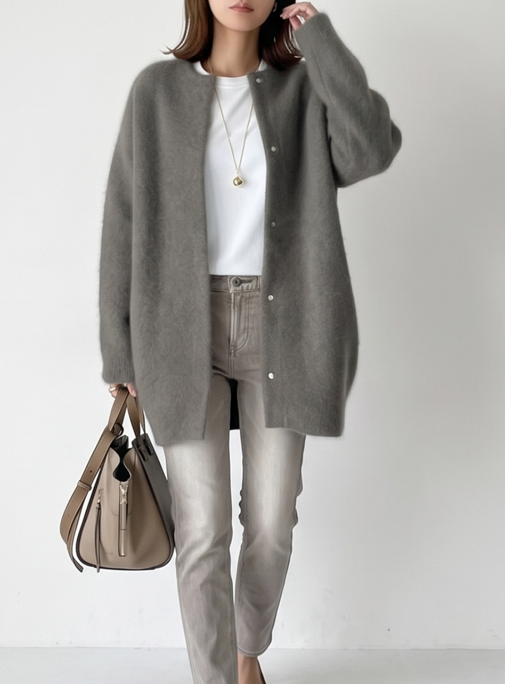 Charlotte | Long Cashmere Cardigan