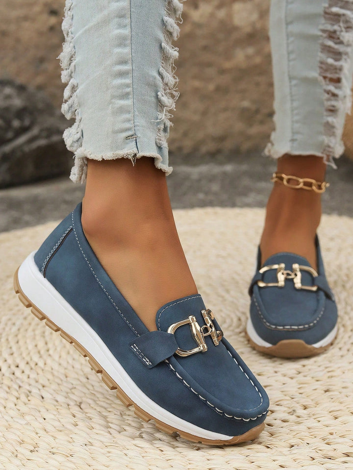 Ellie - Women's Flat Buckle Loafers for Everyday Style