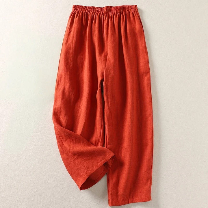 June | Linen Trousers in Orange
