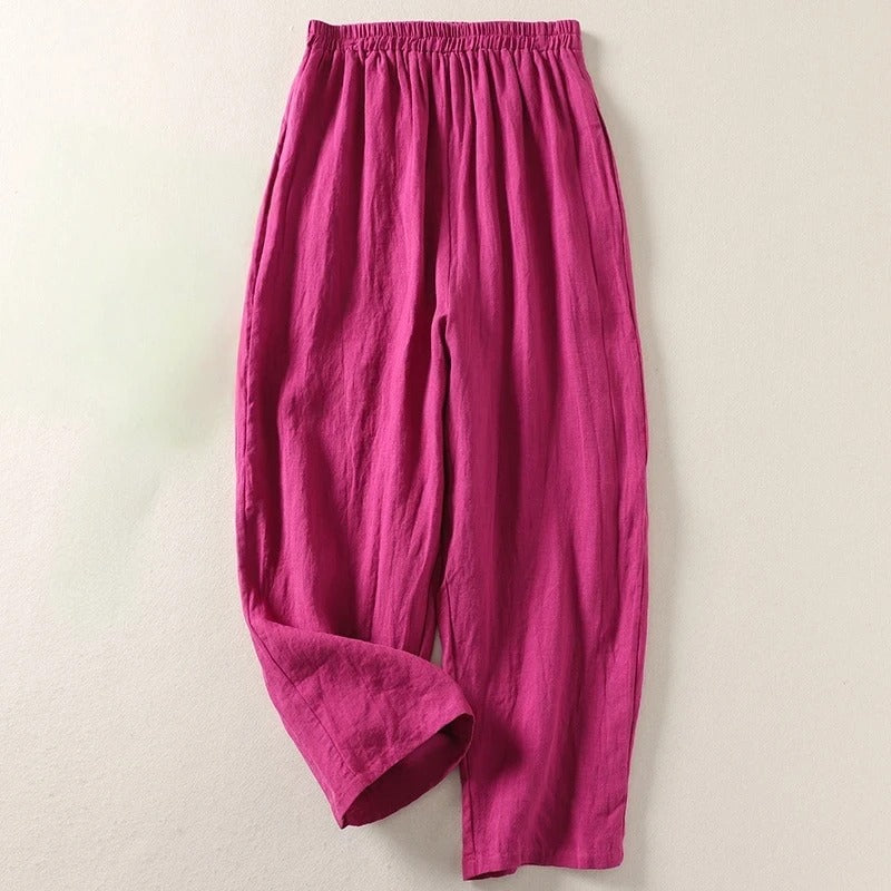 June | Linen Trousers in Rose