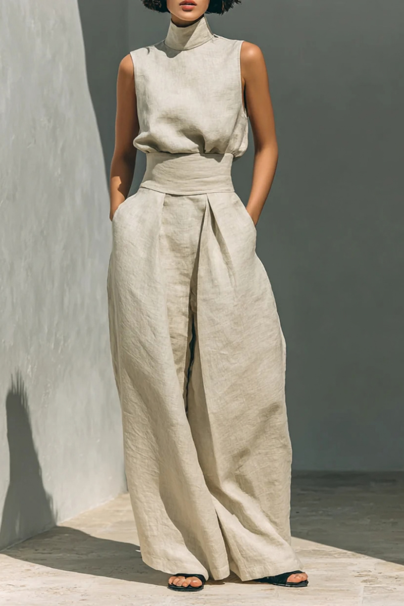 Leanne | Linen Set in Beige