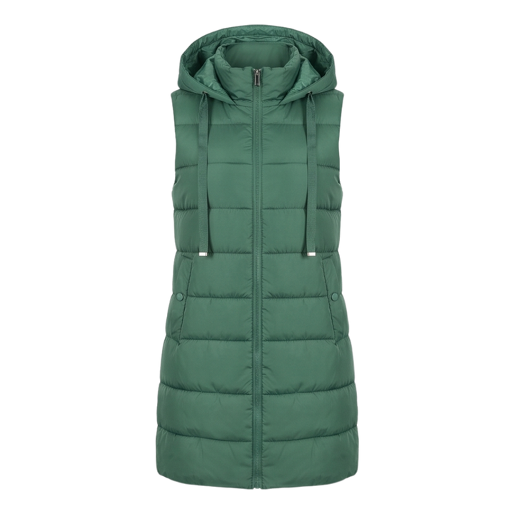 Long Hooded Puffer Vest