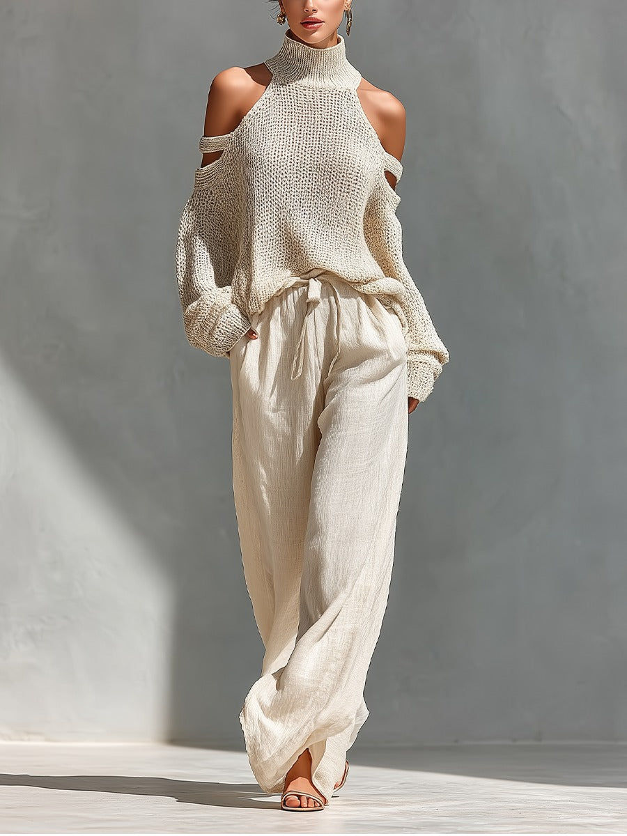 Valentina | Off-Shoulder Two-Piece in Beige
