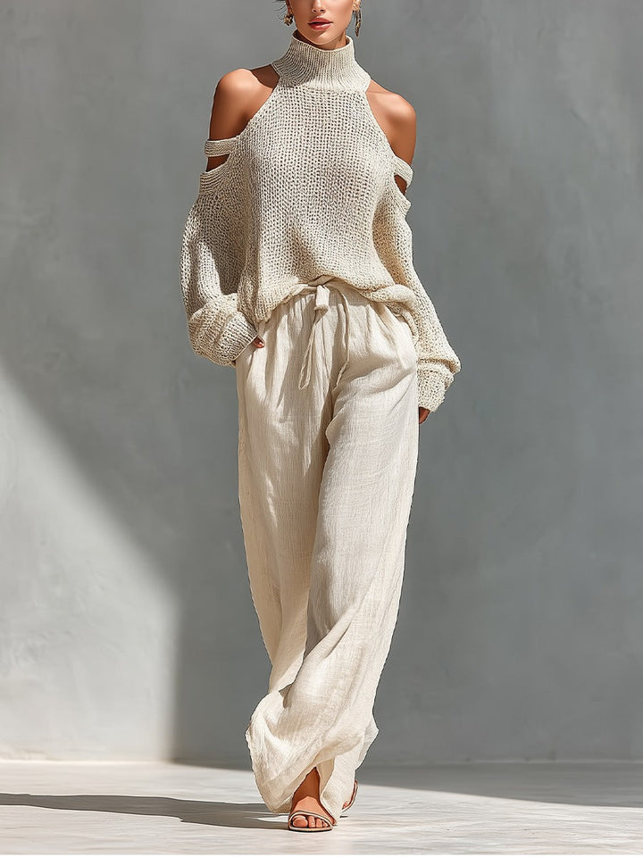 Valentina | Off-Shoulder Two-Piece in Beige