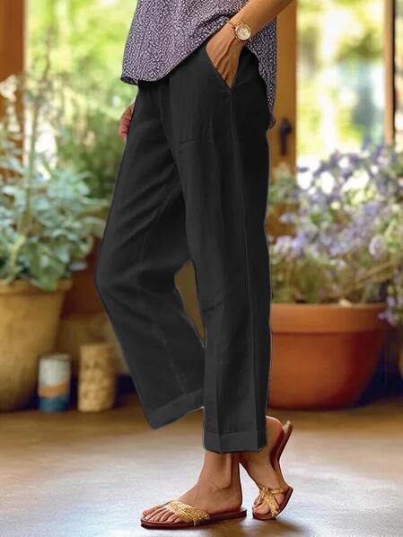 Sandara | Women's Relaxed Straight-Leg Trousers — Coastal Style