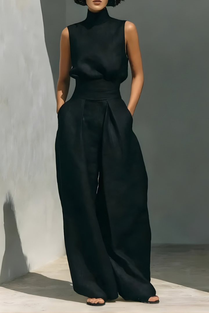 Leanne | Linen Set in Black