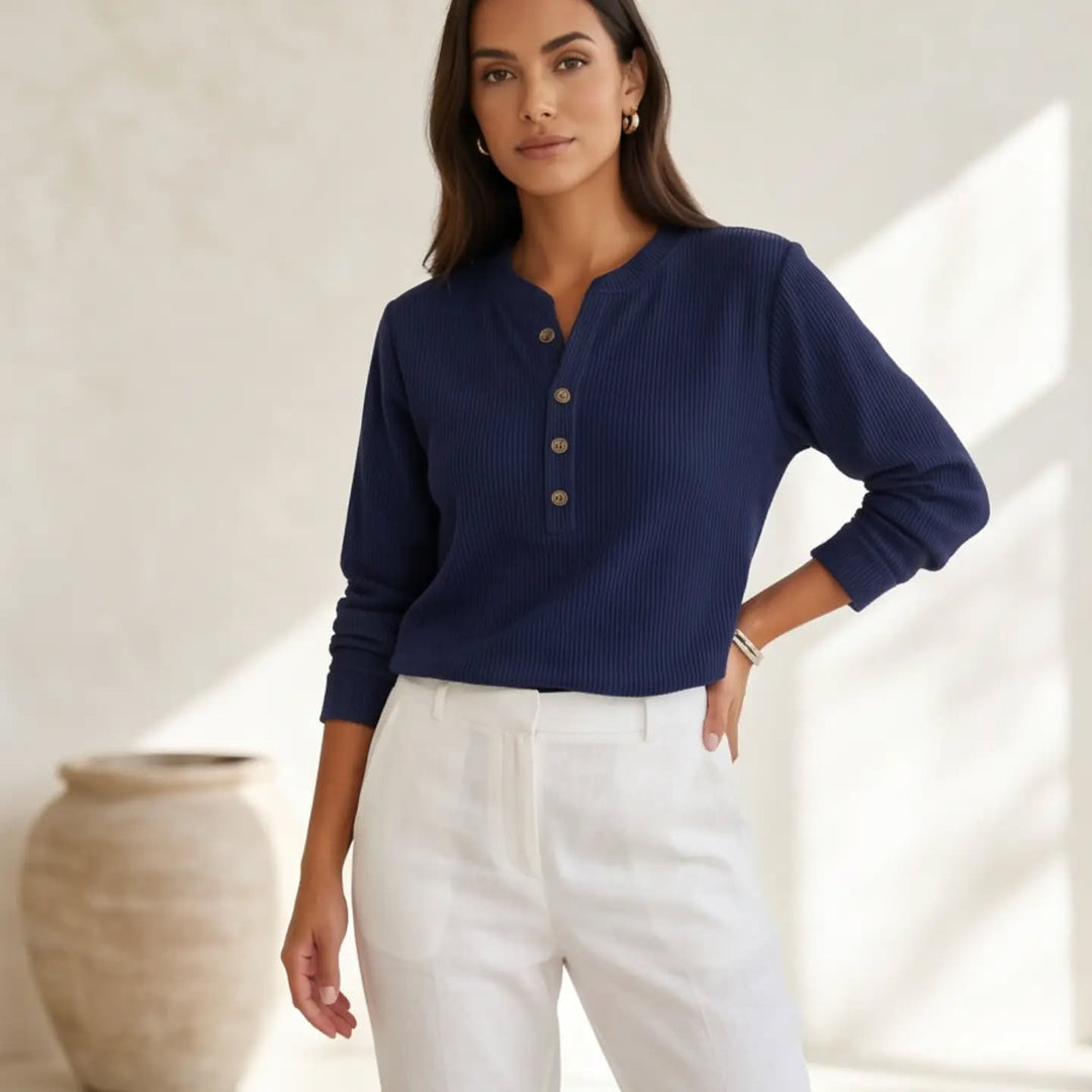 Nora | Button Henley Tunic