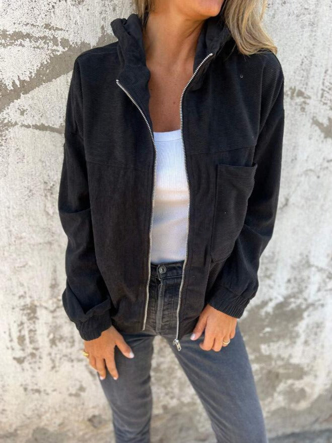 Ella™ Relaxed Corduroy Jacket | Comfortable Everyday Zip Jacket