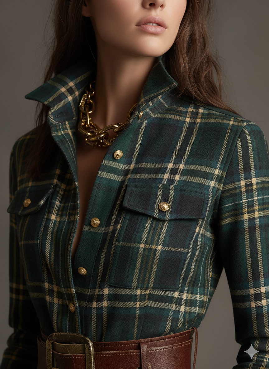 Colette | Checked Belted Dress