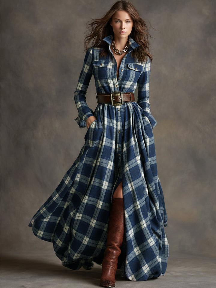 Colette | Checked Belted Dress