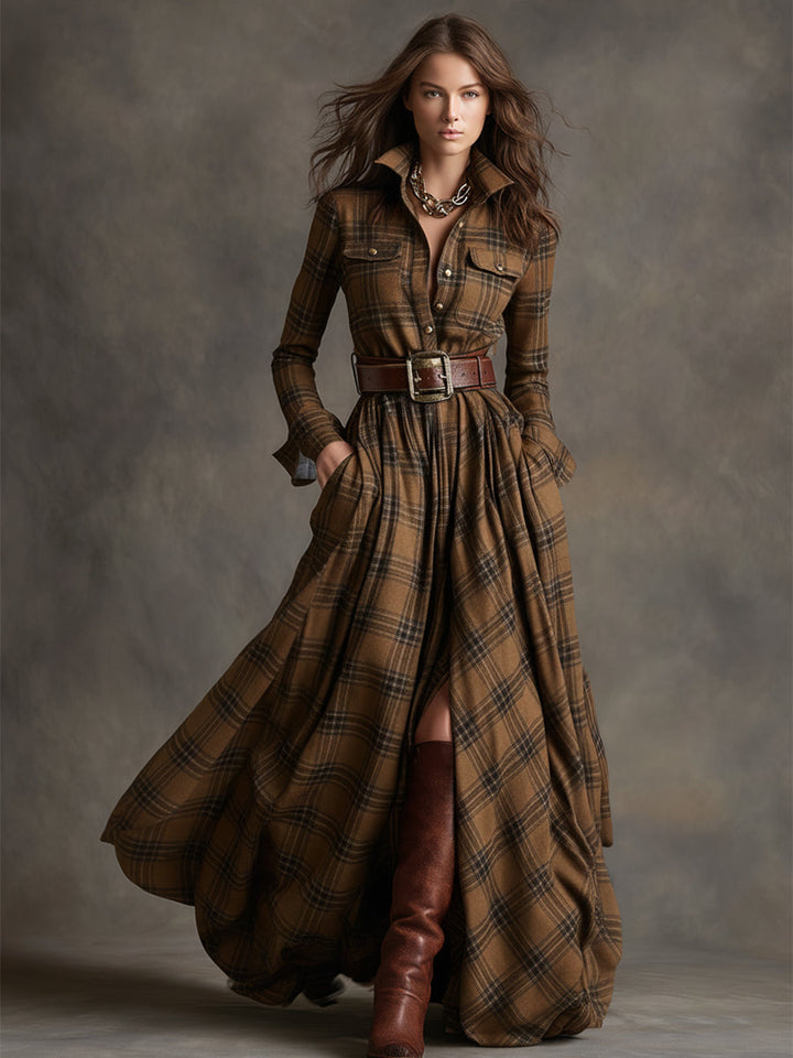 Colette | Checked Belted Dress