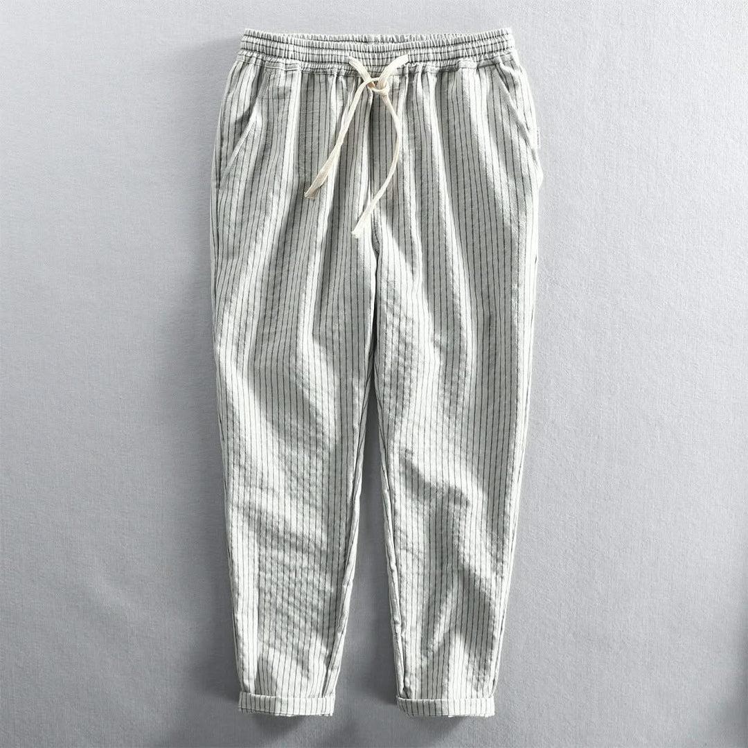 ROCCO STRIPED LINEN PANTS