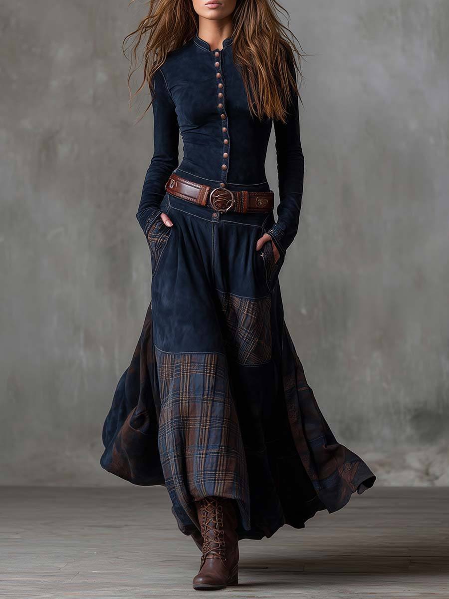 Solène™ | Vintage-Inspired Belted Maxi Dress
