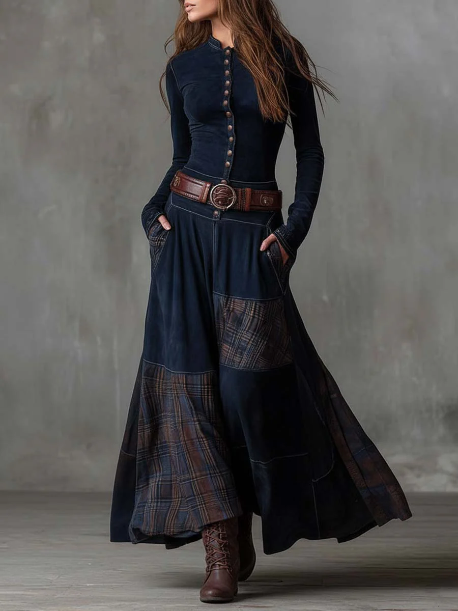 Solène™ | Vintage-Inspired Belted Maxi Dress