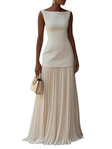 Margaux | Pleated Maxi Dress