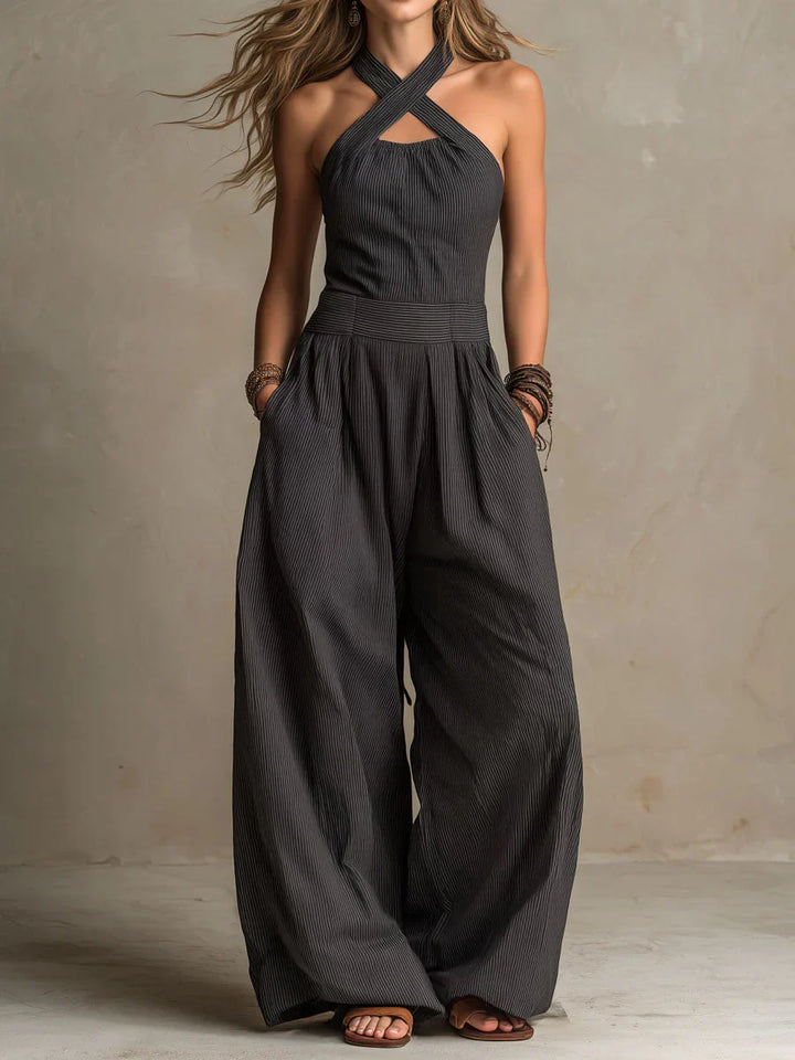 Bianca™ | Elegant Cross-Neck Jumpsuit
