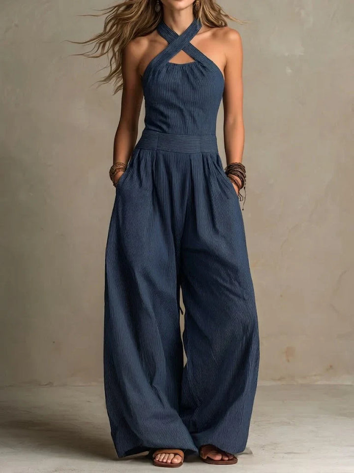 Bianca™ | Elegant Cross-Neck Jumpsuit