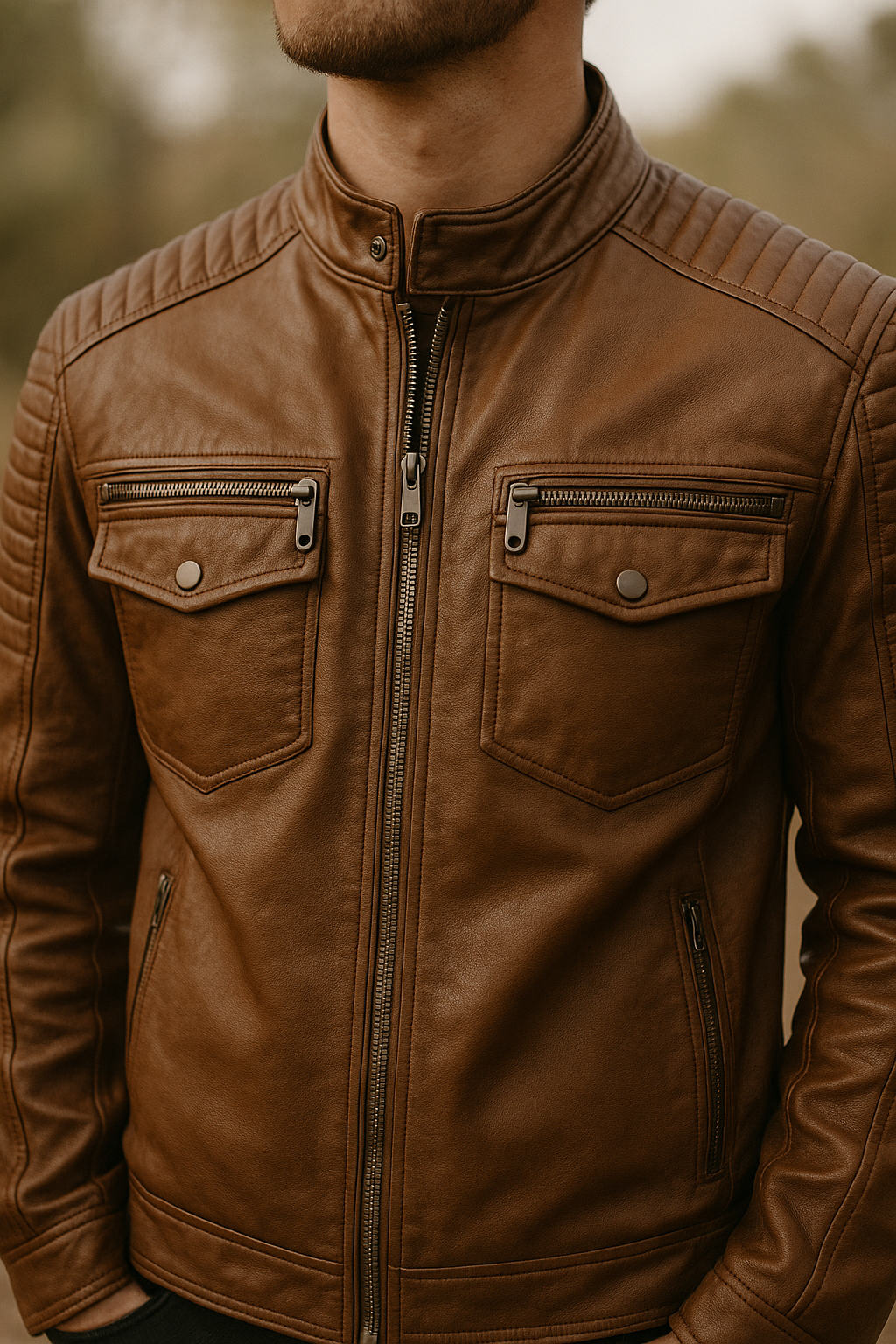 Fleece Biker Jacket
